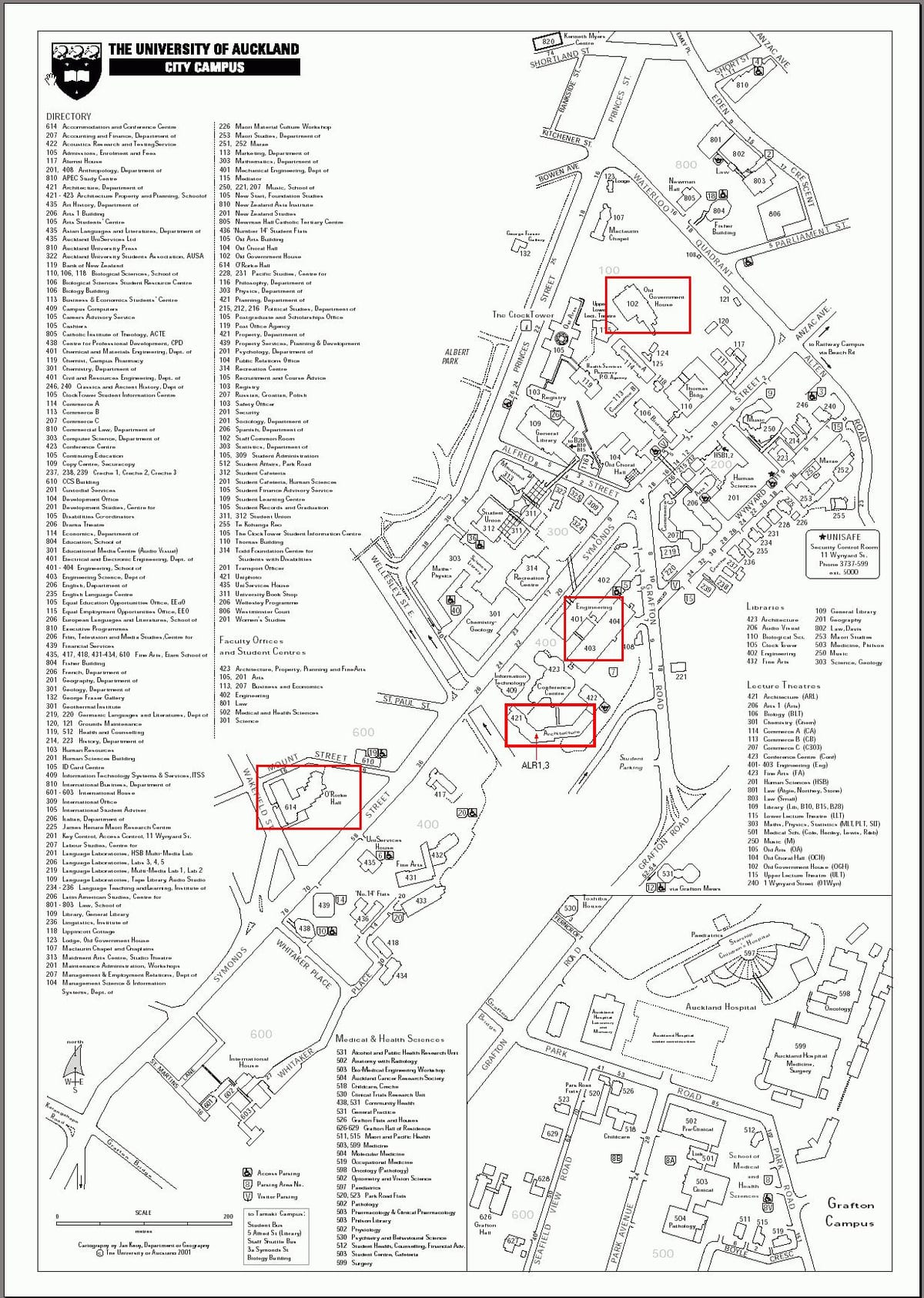 university of Auckland map